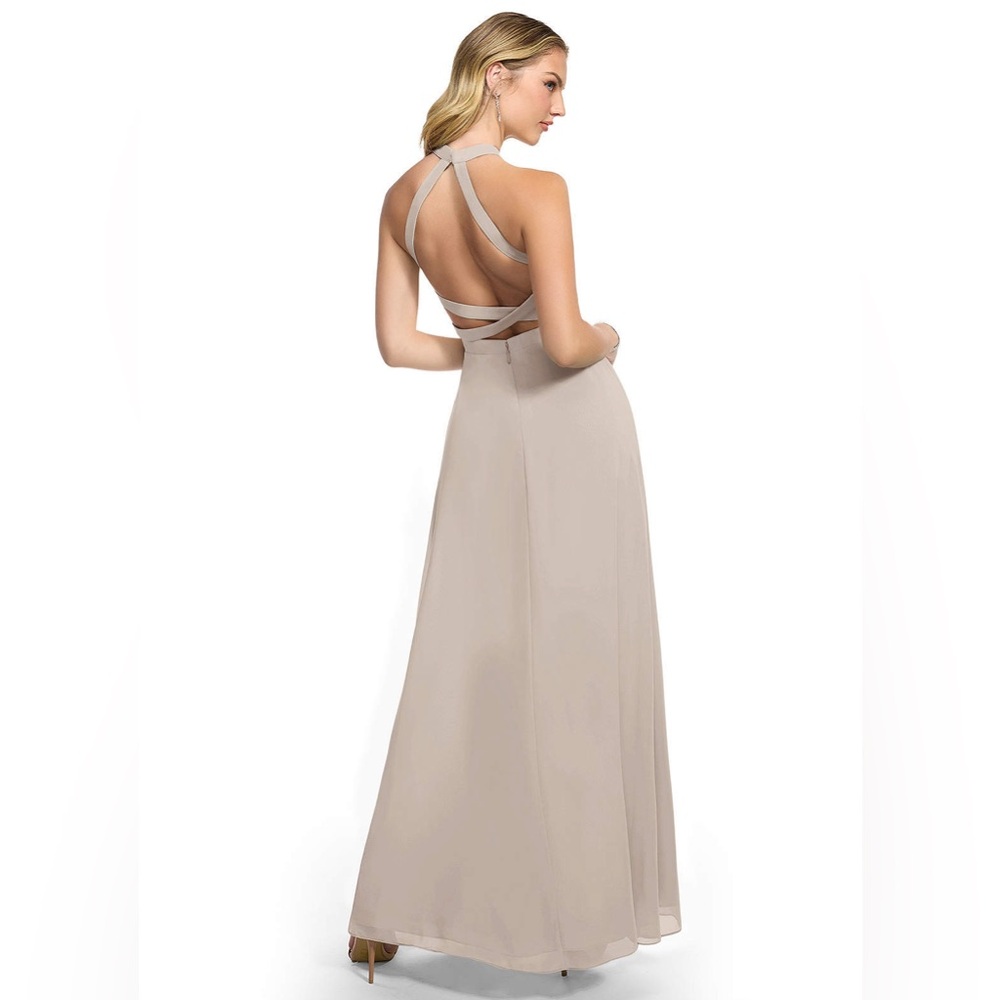 AZAZIE CLARICE - Frost A-Line Halter Chiffon Dress